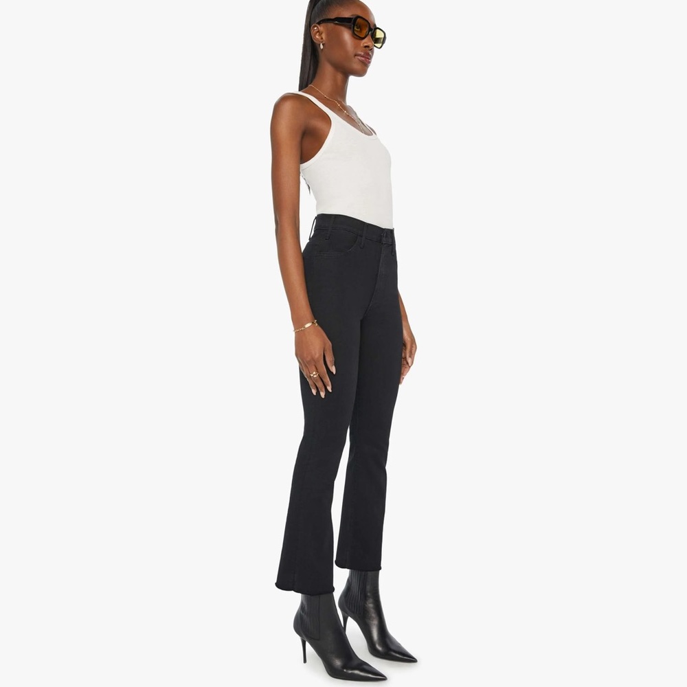 MOTHER Black Flare Jeans